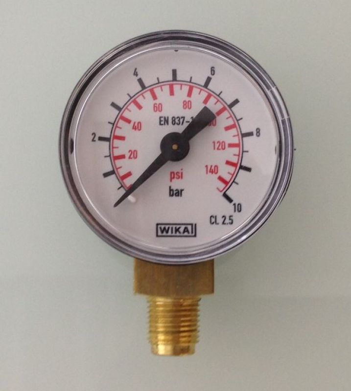 WIKA-Manometer, Typ NG40 G 1/8" (Anzeigebereich bis 0-10 bar)